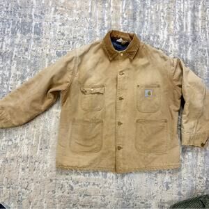 Vintage Carhartt Detroit Brown Duck Blanket Lined 1989 jacket XL